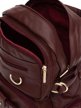 کوله پشتی زنانه زرشکی یو اس پولو