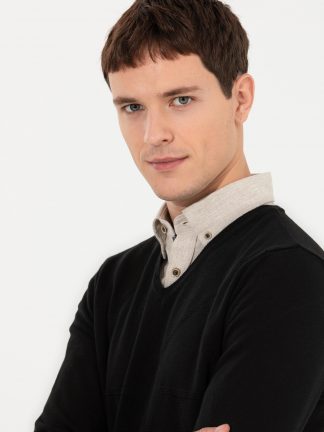 پلیور مردانه مشکی پیرکاردین