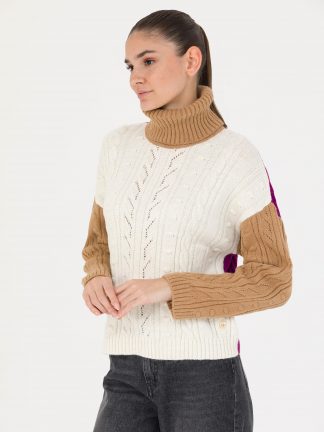 پلیور زنانه شتری پیرکاردین