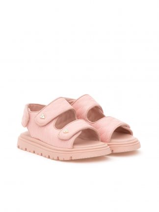 صندل و دمپایی دخترانه صورتی پودری یو اس پولو