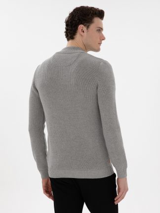 پلیور مردانه کرم ملانژ پیرکاردین