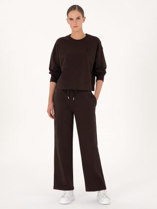 شلوار راحتی زنانه قهوه ای پیرکاردین