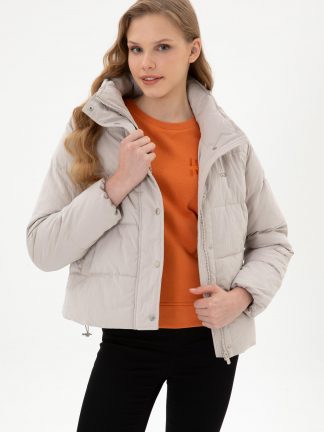 کاپشن زنانه طوسی یو اس پولو