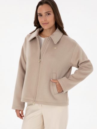 کاپشن زنانه بژ یو اس پولو