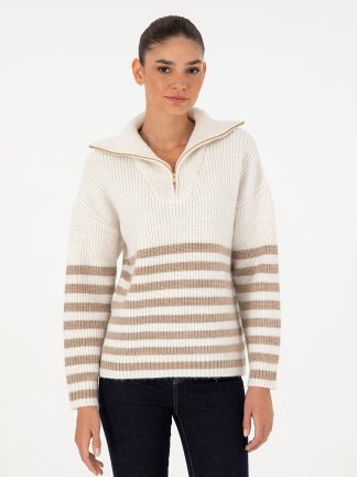 پلیور زنانه بژ پیرکاردین