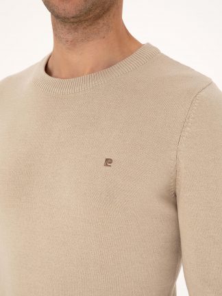 پلیور مردانه کرم ملانژ پیرکاردین