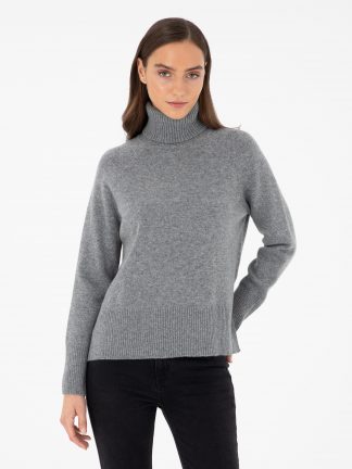 پلیور زنانه خاکی ملانژ پیرکاردین