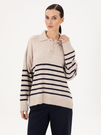 پلیور زنانه بژ پیرکاردین