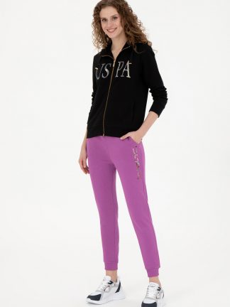 شلوار راحتی زنانه ارغوانی یو اس پولو