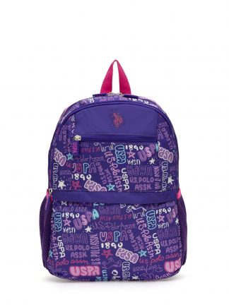 کوله پشتی دخترانه ارغوانی یو اس پولو