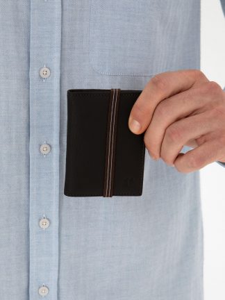 کیف پول و کارت مردانه قهوه ای کاشارل