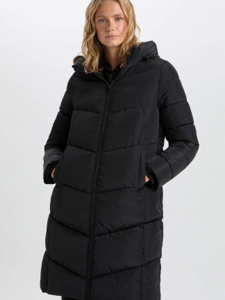 کاپشن زنانه مشکی دفکتو