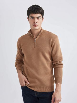 پلیور مردانه قهوه ای دفکتو