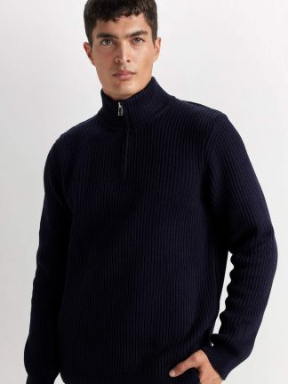 پلیور مردانه سرمه ای دفکتو