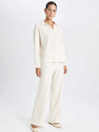 شلوار راحتی زنانه بژ دفکتو