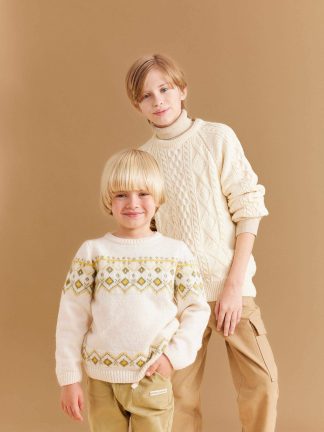 پلیور نوزاد پسر طوسی روشن دفکتو