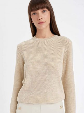 پلیور زنانه بژ دفکتو