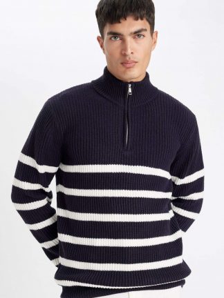 پلیور مردانه سرمه ای دفکتو