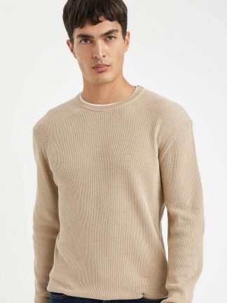 پلیور مردانه بژ دفکتو