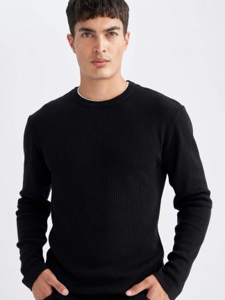 پلیور مردانه مشکی دفکتو