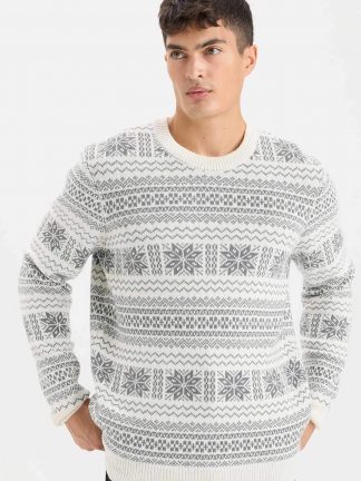 پلیور مردانه بژ دفکتو