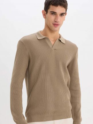 پلیور مردانه بژ دفکتو