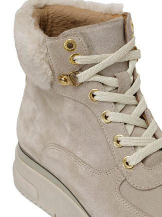 نیم بوت زنانه بژ خز دار مدل JANET 4PR اینجی تصویر ۱