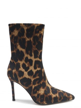 نیم بوت پاشنه دار زنانه پلنگی مدل JUSTICE 5PR ناین وست تصویر ۱