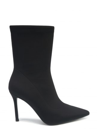 نیم بوت پاشنه دار زنانه مشکی مدل JUSTICE 5PR ناین وست تصویر ۱