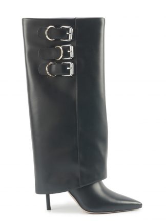 بوت پاشنه دار زنانه مشکی مدل JUSTYOU 5PR ناین وست تصویر ۱