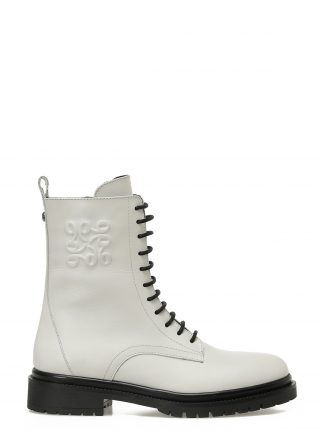 نیم بوت ارتشی زنانه سفید مدل OWETH 5PR ناین وست تصویر ۱