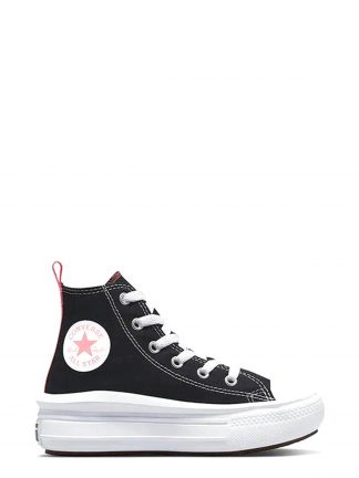کفش کتانی ساق بلند پسرانه مشکی مدل CHUCK TAYLOR ALL STAR MOV کانورس تصویر ۱