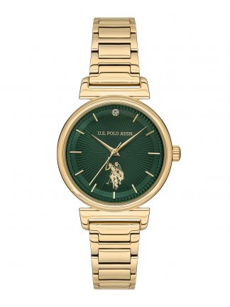 ساعت مچی زنانه طلایی یو اس پولو