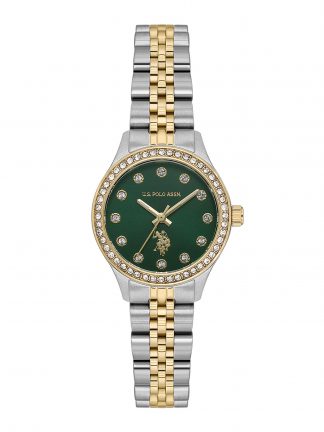 ساعت مچی زنانه طلایی یو اس پولو