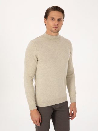 پلیور مردانه کرم ملانژ پیرکاردین