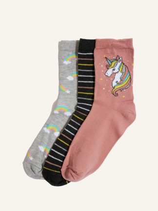 جوراب دخترانه چند رنگ دفکتو تصویر ۱