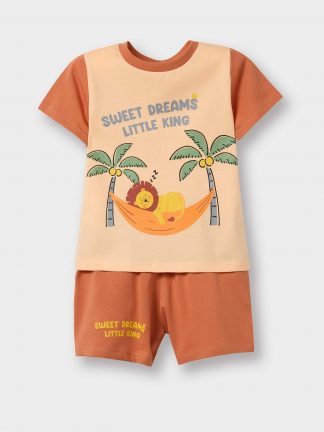 ست لباس نوزاد پسر نارنجی دفکتو تصویر ۱