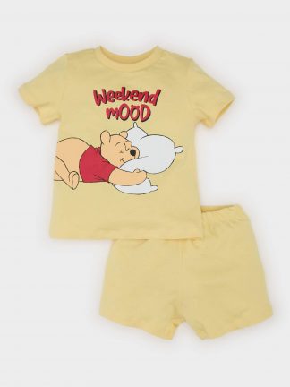 ست لباس نوزاد پسر زرد روشن دفکتو تصویر ۱